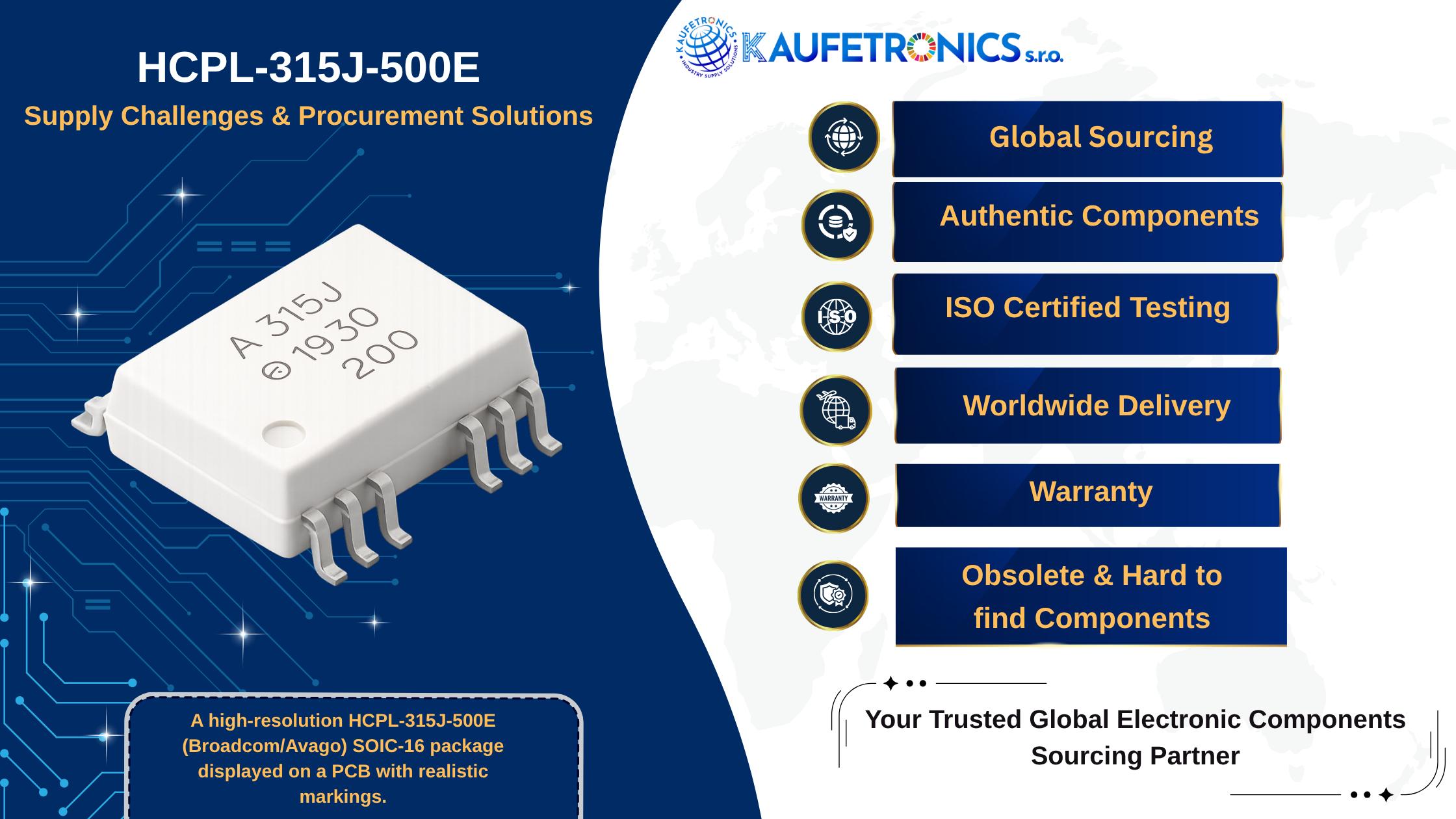 HCPL-315J-500E Supply Challenges: Market Availability, Procurement Risks, and How Kaufetronics Helped an Industrial Manufacturer Maintain Production